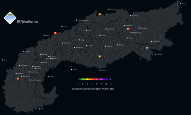 Weather update for the Alps (2026-10-27).